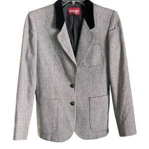 Sasson Vintage Blazer Herringbone Jacket Size 9/10